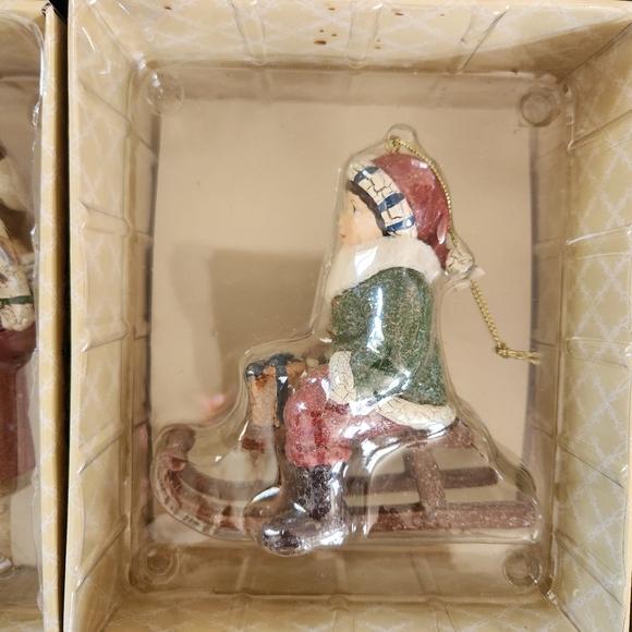 Vintage Style Christmas Children Tree Ornaments Costco New In Box Lot Of 6 - Picture 7 of 9